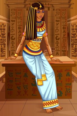 Mısır civiliziation Kraliçe Goddess Mısır Sarayı zemin üzerinde