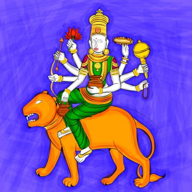 Vintage Hint Lord Parashurama heykel heykeli