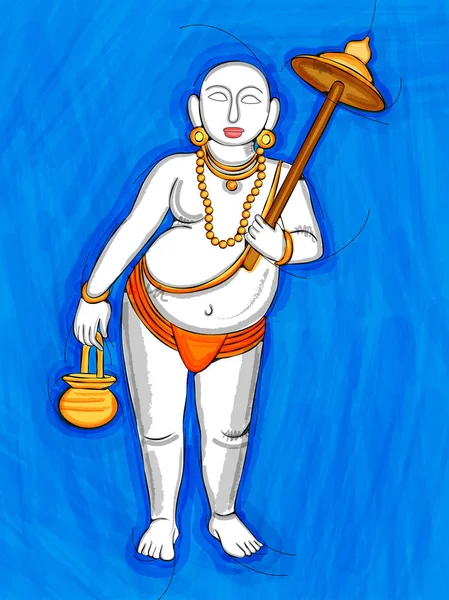 Vintage Hint Lord Vamana heykel heykeli