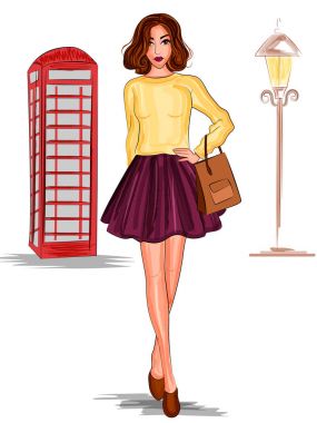 Modern şık moda kadın moda modeli