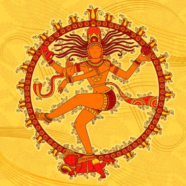 Vintage heykel Nataraja Hint Lord Shiva Hindistan sanat tarzı