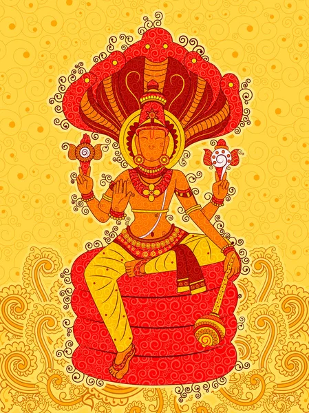 Estatua Vintage de Señor indio Shiva en estilo de arte de la India — Vector de stock