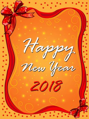 Mutlu yeni yıl 2018 mevsim arka plan tebrik