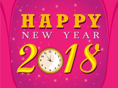 Mutlu yeni yıl 2018 mevsim arka plan tebrik