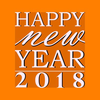 Mutlu yeni yıl 2018 mevsim arka plan tebrik