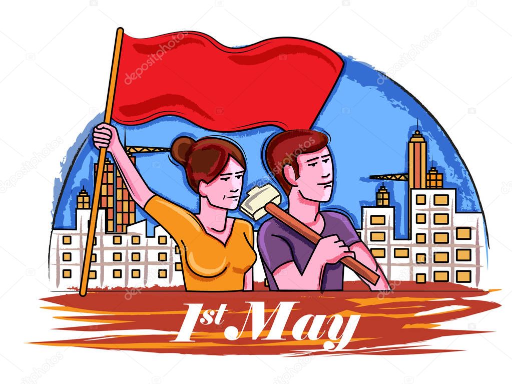 1st May Happy Labor Day on ocassion of International Workers Day background
