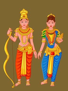 Hint Lord Rama Sita heykel heykeli