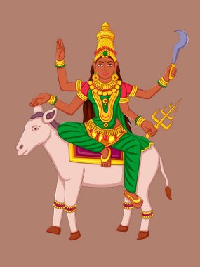 Hint tanrıçası Kaal Ratri heykel heykeli