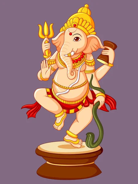 Estatua del Señor indio Ganesha Escultura — Vector de stock