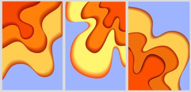 Satılık reklam afişi için kağıt kesimi şablon arka planı