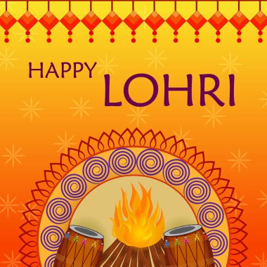 Hasat Festivali Pencap, Hindistan mutlu Lohri tatil arka plan