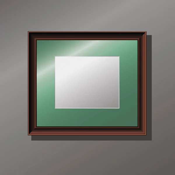 Empty frame on the wall — Stock Vector
