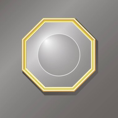 Duvardaki boş, sekizgen çerçeve