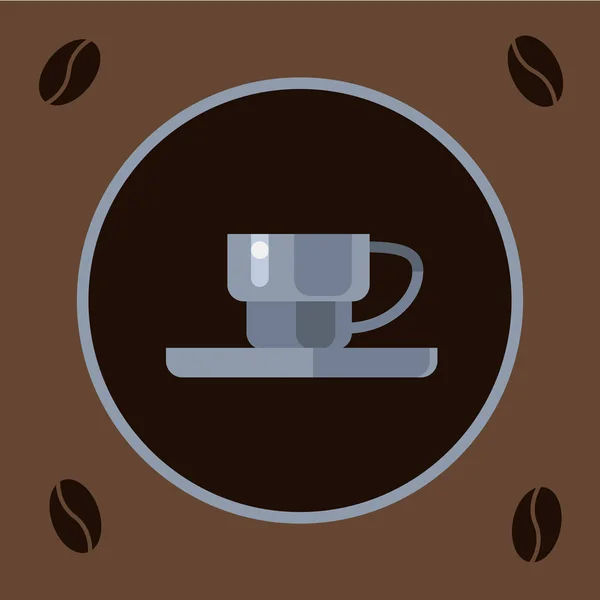 咖啡的杯碟 — 图库矢量图片