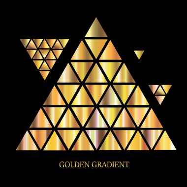 Altın degradeler büyük bir set vardır.