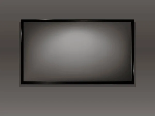 TV, nowoczesne pusty ekran Lcd, Led, plazma. Ilustracja wektorowa. — Wektor stockowy