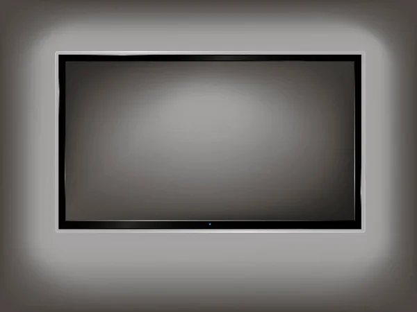 TV, tela LCD vazia moderna, LED, plasma. Ilustração vetorial . — Vetor de Stock