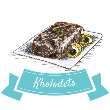 Kholodets renkli resimde.