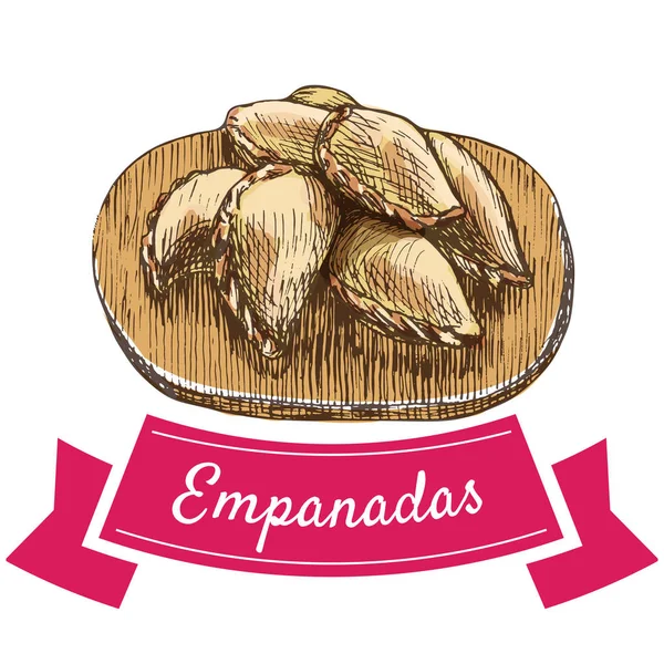 Empanadas ilustração colorida . —  Vetores de Stock