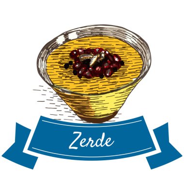 Zerde renkli resimde.