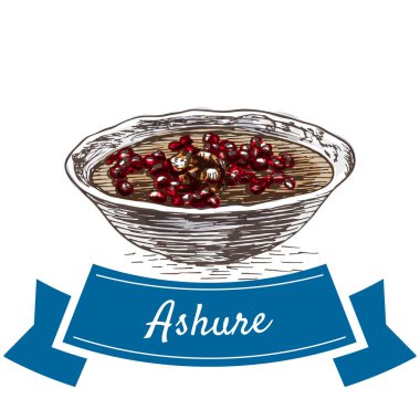 Aşure renkli resimde.