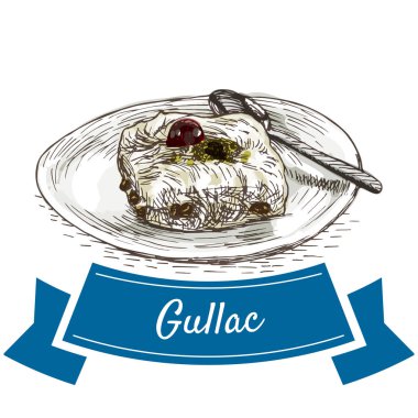 Gullac renkli resimde.