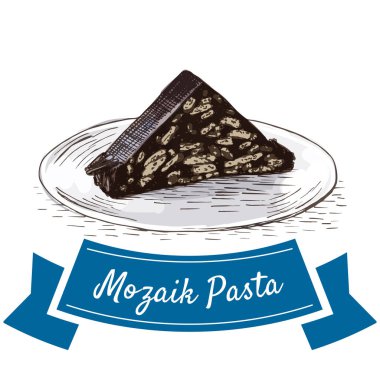 Mozaik Pasta renkli resimde.