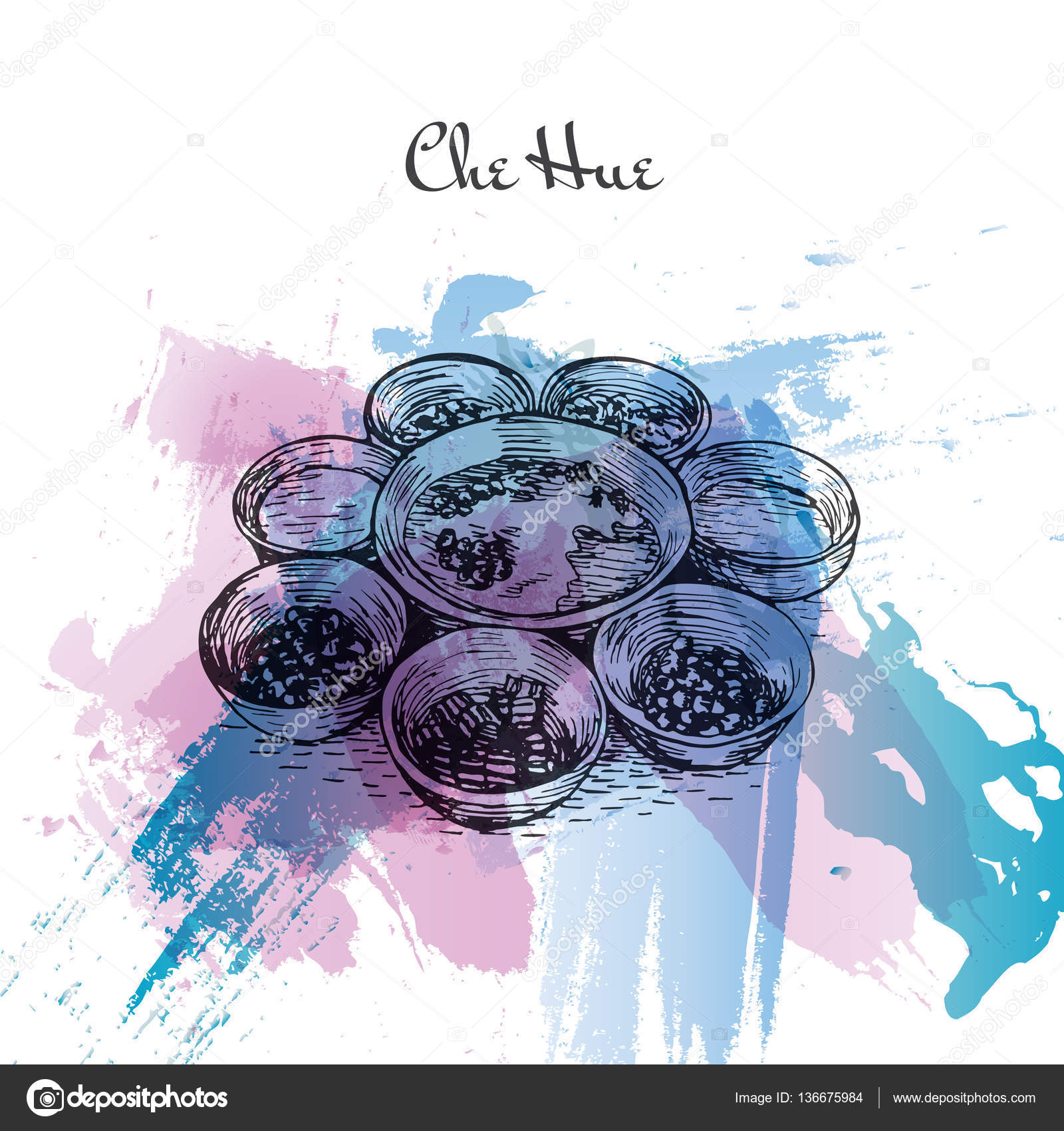 Download Che Hue watercolor effect illustration. — Stock Vector ...