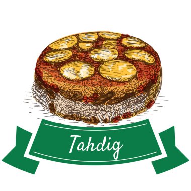 Tahdig renkli resimde.