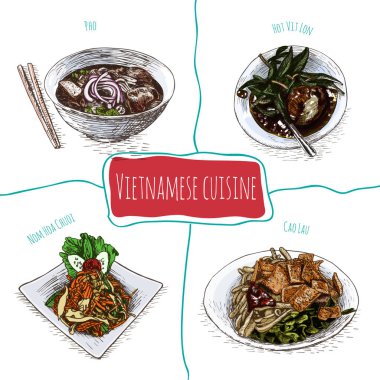 Vietnamca menü renkli resimde.