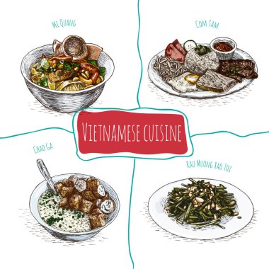 Vietnamca menü renkli resimde.