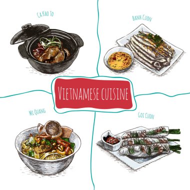 Vietnamca menü renkli resimde.