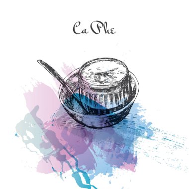 CA Phe suluboya efekti illüstrasyon.