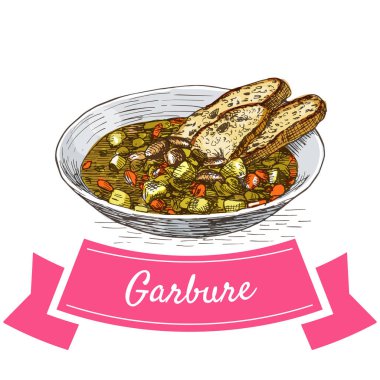 Garbure renkli resimde.