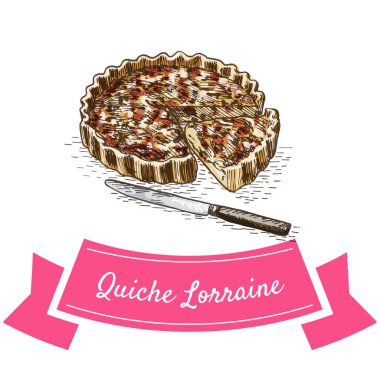 Quiche Lorraine renkli resimde.