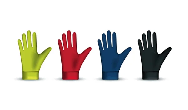 Ilustracja wektorowa rękawiczki zimowe sport. — Wektor stockowy