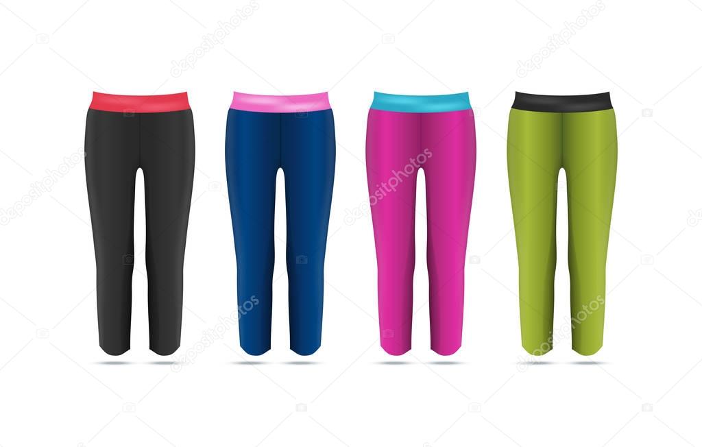 Vector illustration of fitness leggings for women. â Stock Vector © messer16 #142523529