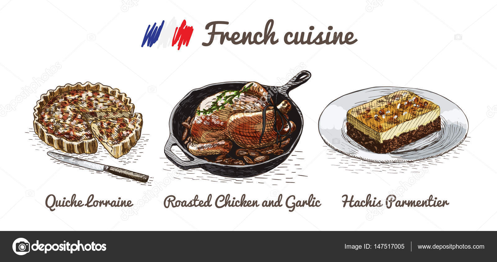 フランス料理のメニューのカラフルなイラスト ストックベクター C Messer16 フランス料理のメニューのカラフルなイラスト ストックベクター C Messer16