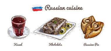 Rus menü renkli resimde.