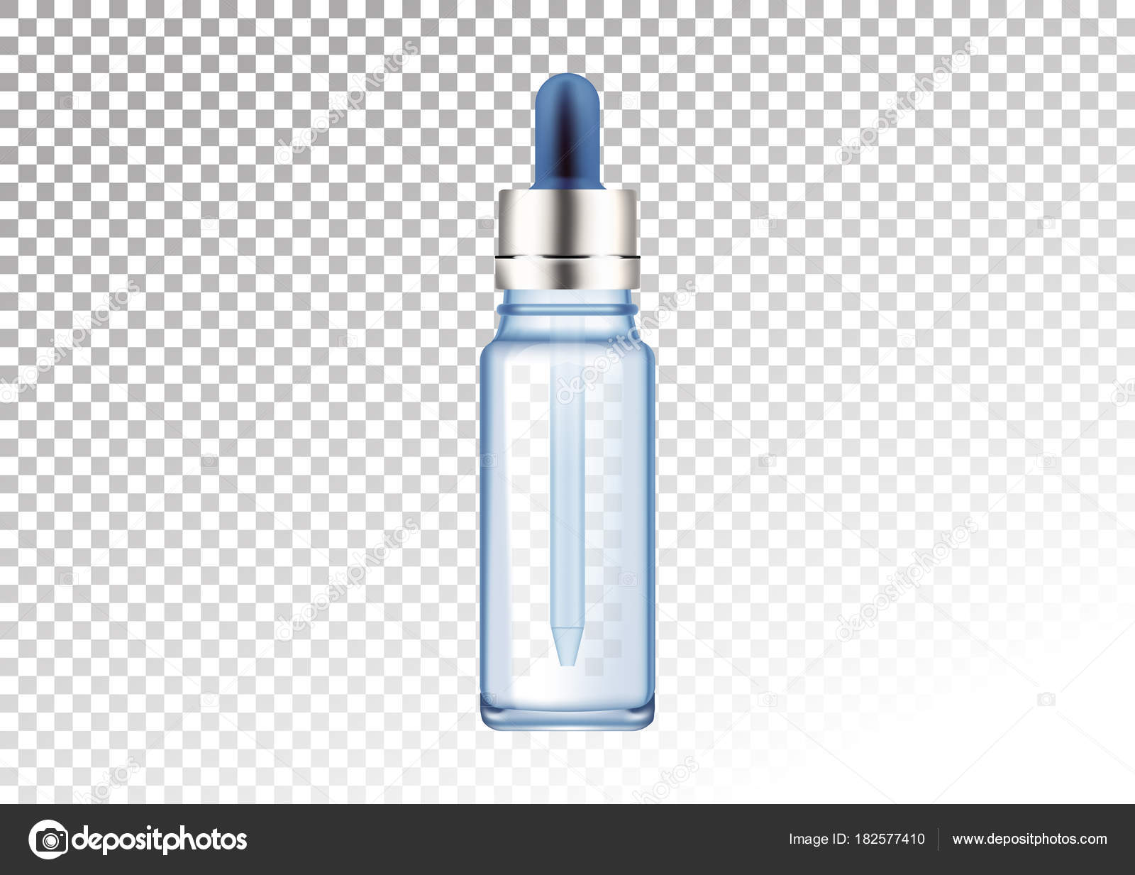 Download Vector Realistic Glass Bottle Cosmetic Vials For Oil Liquid Essential Collagen Serum Vector Illustration Isolated On White Transparent Background In Blue Color Vector Image By C Wowanneta Vector Stock 182577410