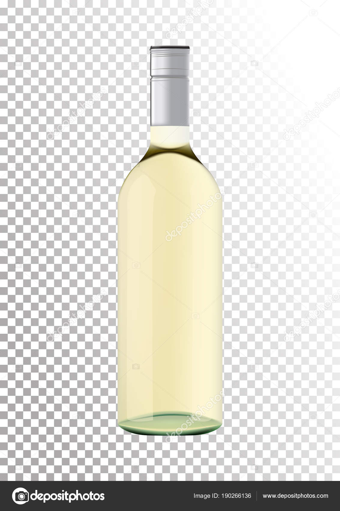 Download Vector Illustration Of A Bottle Of White Wine With Screw Cap In Photorealistic Style A Realistic Object On A Transparent Background 3d Realism Stock Vector C Wowanneta 190266136 Yellowimages Mockups