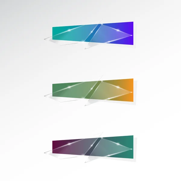 Set vectorial brillante banner transparente — Archivo Imágenes Vectoriales