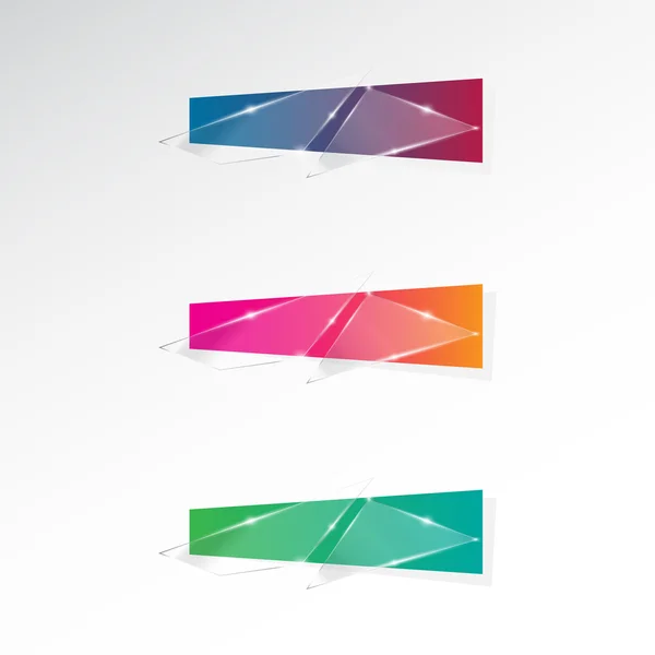 Set vectorial brillante banner transparente — Archivo Imágenes Vectoriales