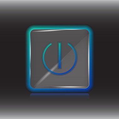 vektör şeffaf güç düğmesi eps10
