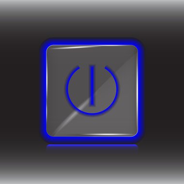 vektör şeffaf güç düğmesi eps10