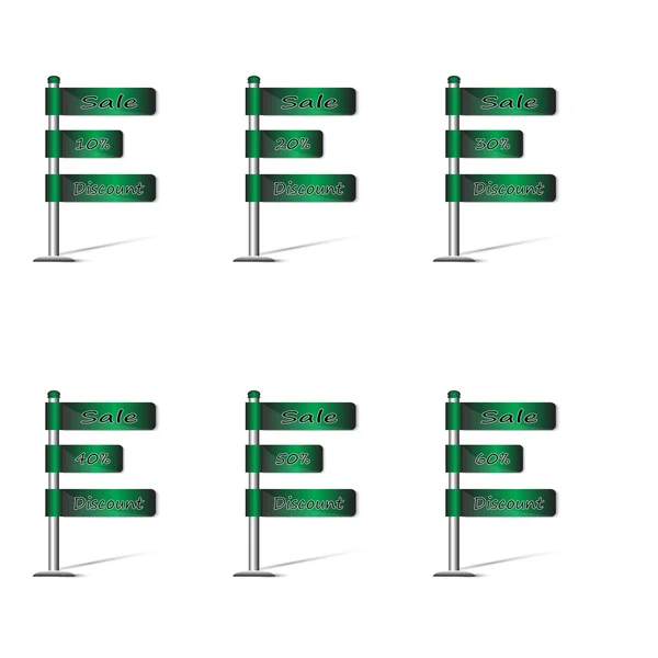 Illustration of set pin flags. — Stock Photo, Image