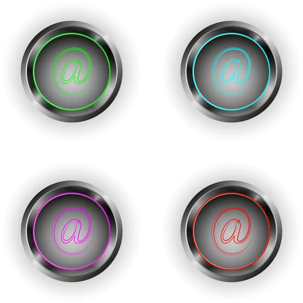 Conjunto de botones redondos para el diseño web — Archivo Imágenes Vectoriales