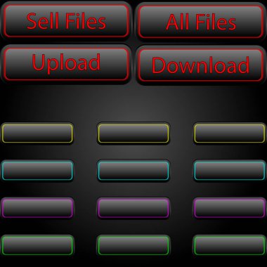 siyah düğme kümesi download, upload, dosyaları satmak