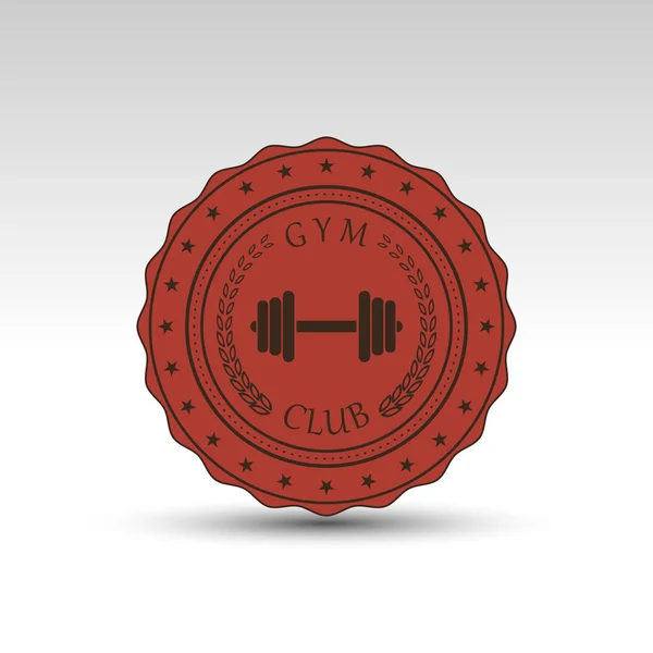 Isolated badge for fitness club — Stock Vector