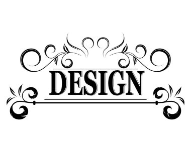 Vektör vintage logo tasarım metin ile